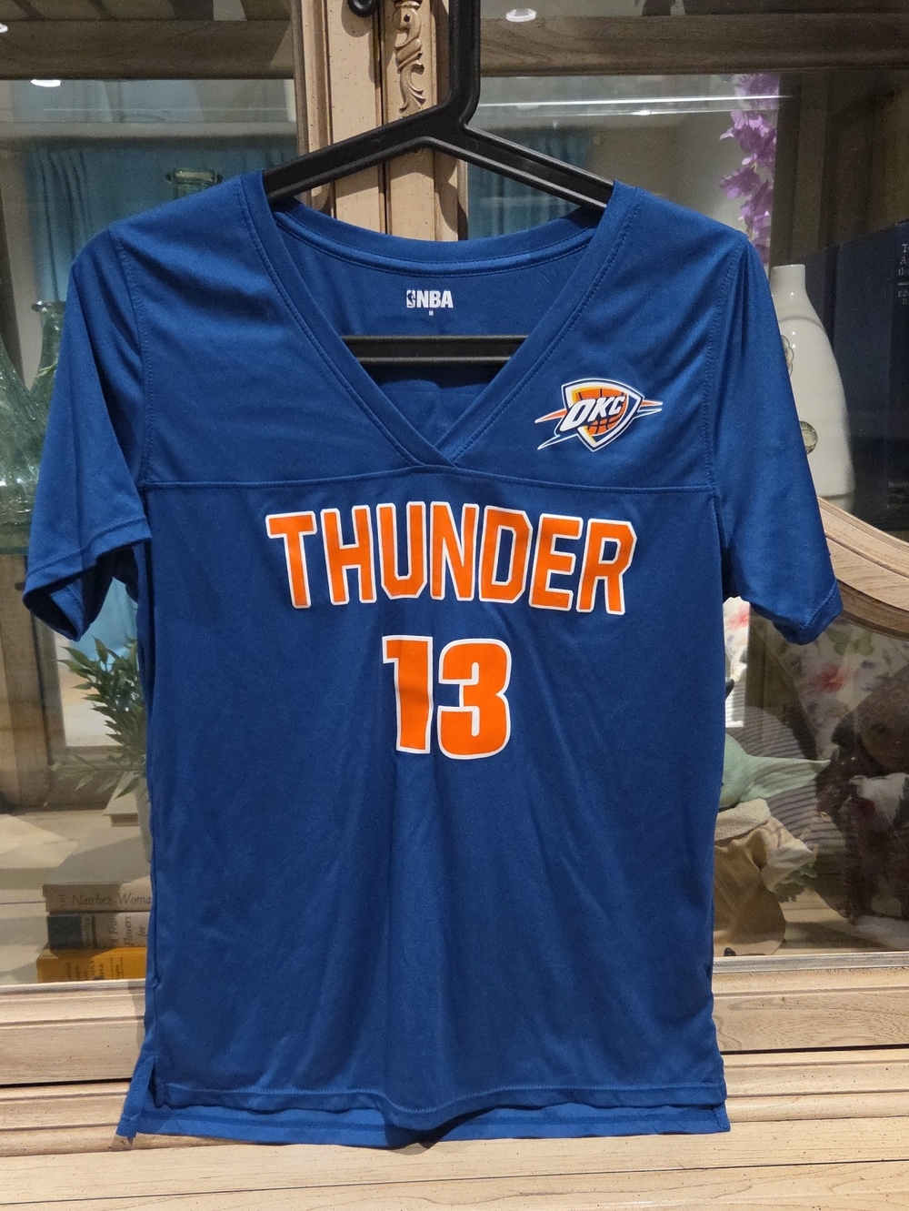 NBA Oklahoma City Thunder Youth Blue Jersey Top with Orange Trim #13